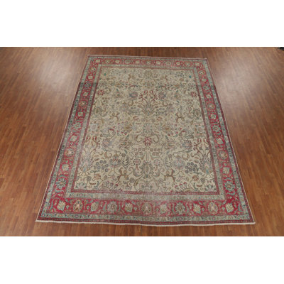All-Over Distressed Living Room Traditional Rug 9x12