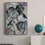 Étude de lotus avec bleu vert II - peinture sur toile tendue-357276274