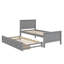 Structure de lit plateforme robuste en bois avec lit gigogne et tiroirs-1426417824