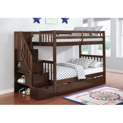 Feriga Solid Wood Storage Bunk Bed