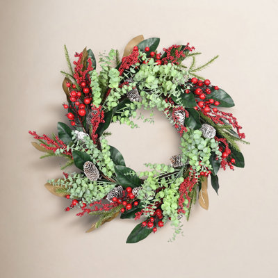 24" Handcrafted Pinecone Christmas Wreath