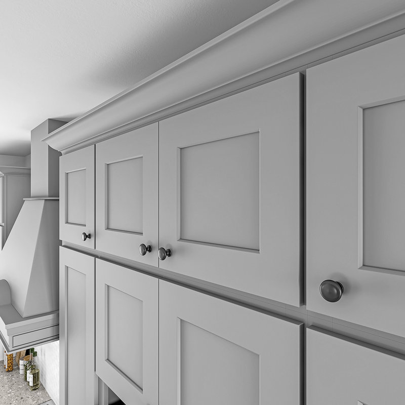 Armoire de cuisine en bois massif prête à assembler, H 15 po x l 30 po x P 12 po, Gris