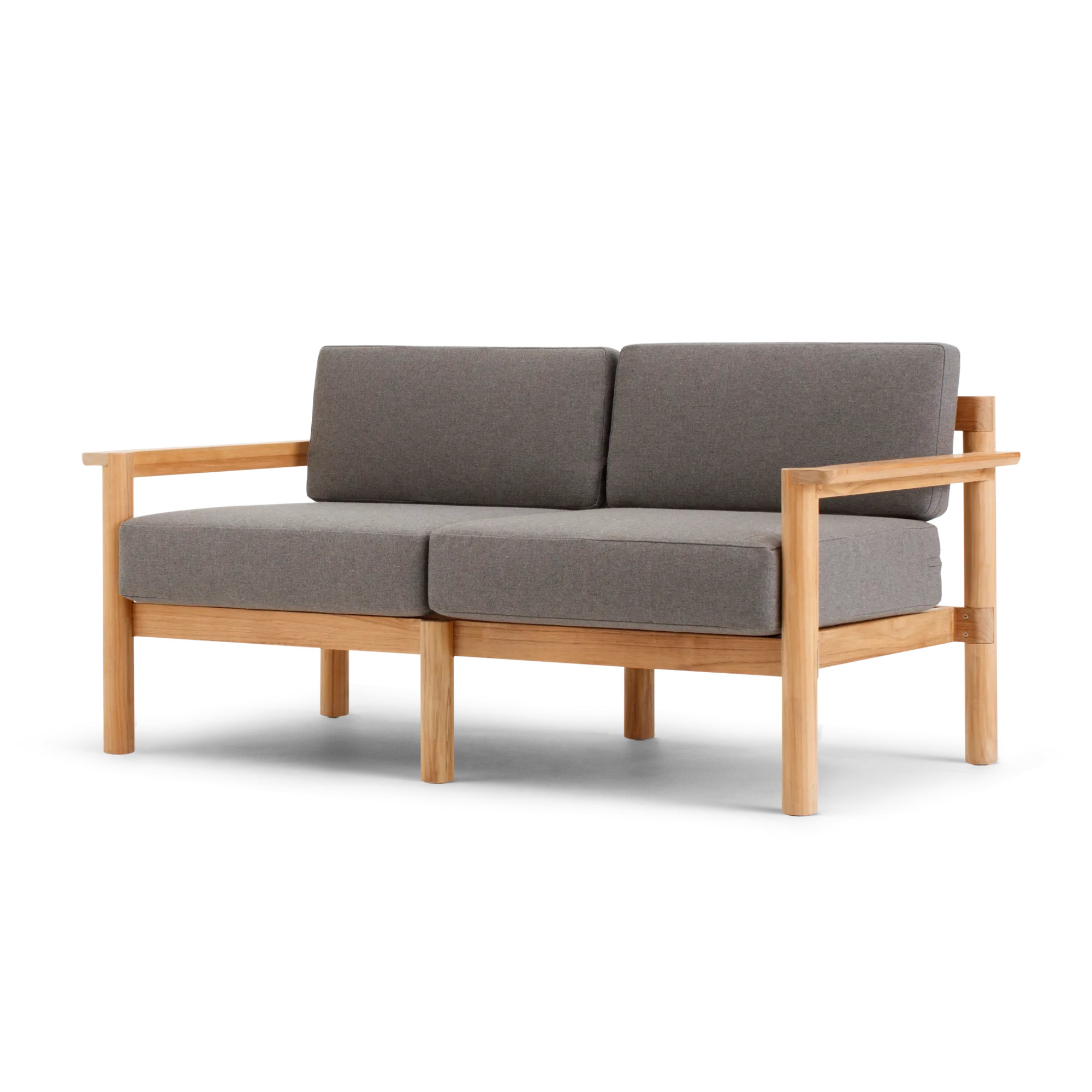 Haven 62.5'' Wide Teak with Sunbrella® Cushions, Sunbrella Greystone