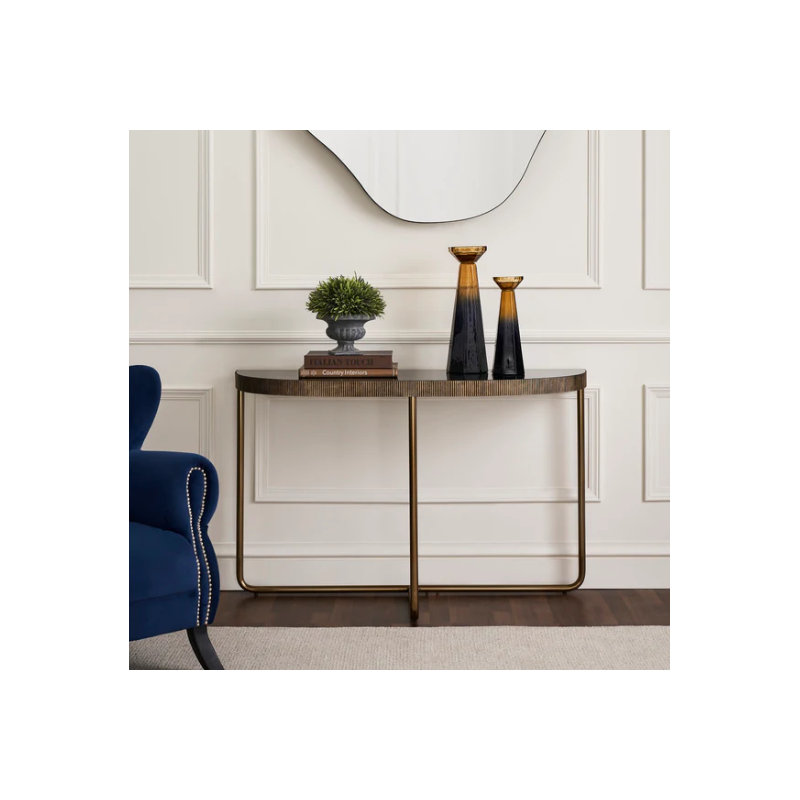 Franklin 122cm Glass Top Console Table