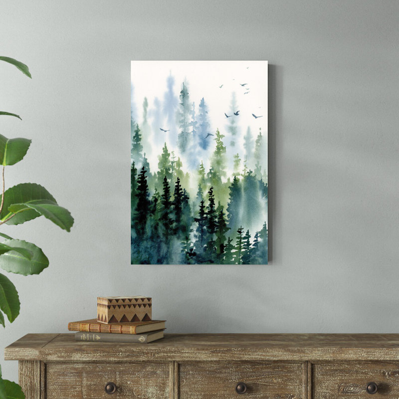 "Treeline" par Katrina Pete, reproduction d'art sur toile, H 30 po x l 20 po, Impression sans cadre, Sans cadre