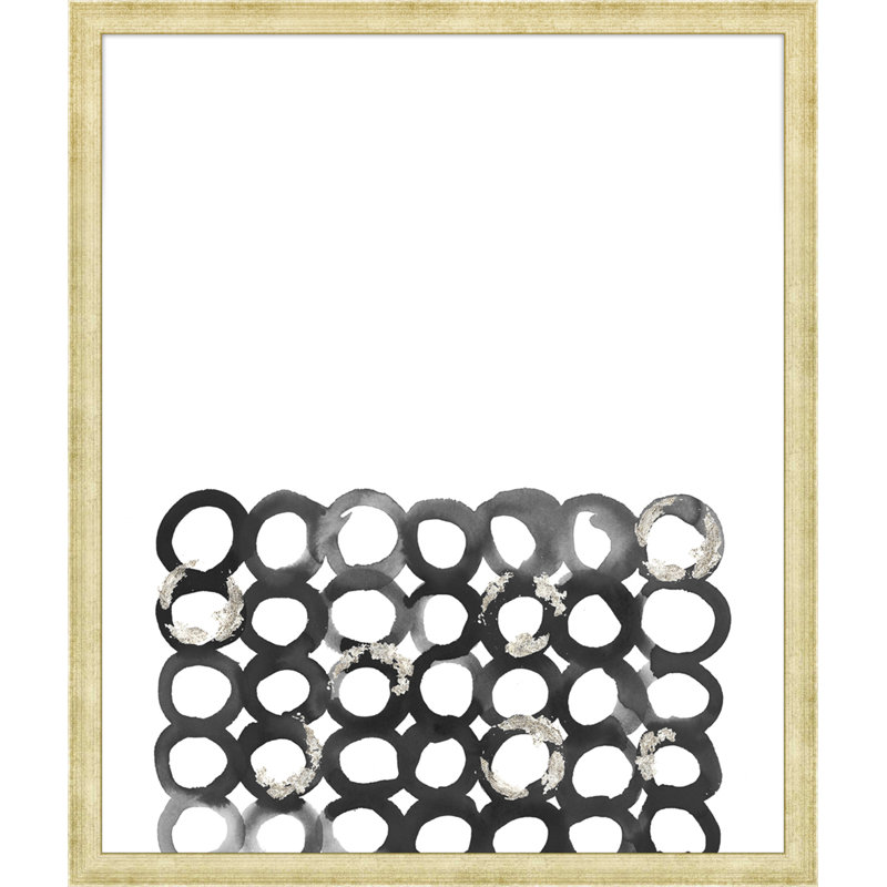Phases In Step 2 Black/Gold Painting by Studio NYC Design, 52" H x 42" W x 2" D