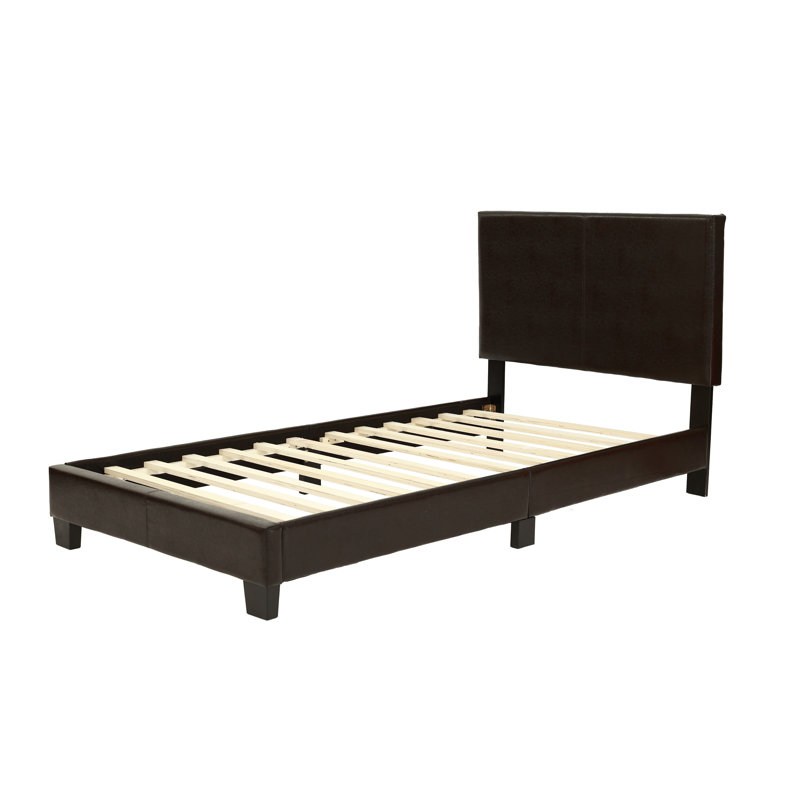 Upholstered Platform Bed, Brown