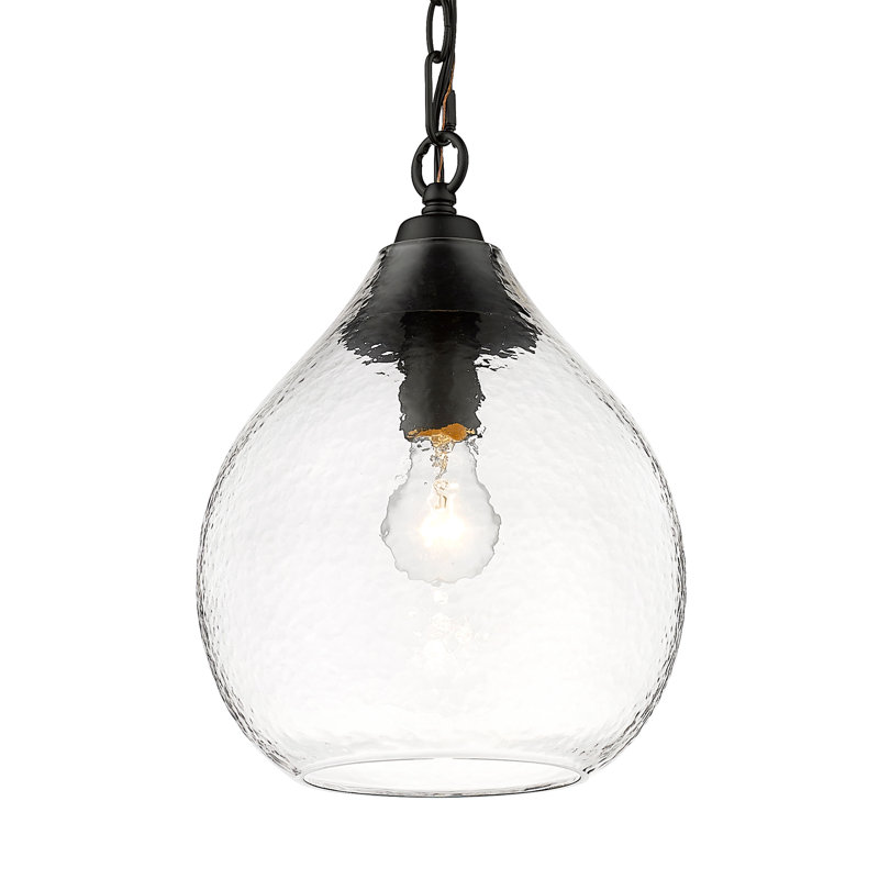 Armijo 1-Light Teardrop Pendant, Matte Black