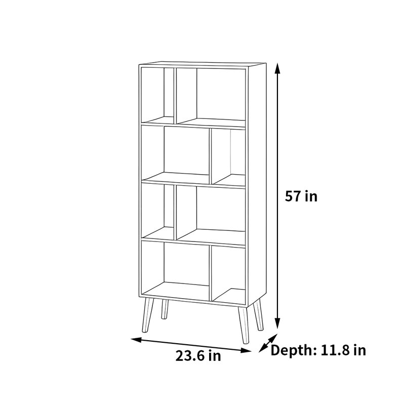 Seagraves, (4 Shelves) 57"H x 23.6"W x 11.8"D