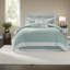 Ensembles de literie luxueux en jacquard de coton, édredon surdimensionné turquoise pour la maison