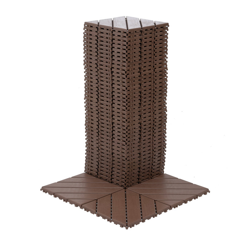 Carreaux de plastique imperméables en plastique Pp "x 12", emboîtables pour patio, balcon ou bord de piscine