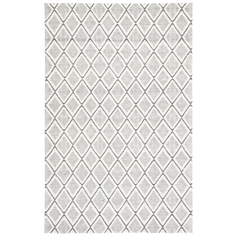 Marbella Hand Woven Wool And Cotton With Latex Geometric Rug, Rectangle 4' x 6'