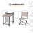 SUNJOY 3 Piece Patio Bistro Set LONDON with shelf, Patio Set with Folding Table & Chair and Storage Space, Garden Furniture Set for 2
