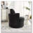 Chenille Upholstered Swivel Chair-1775418726