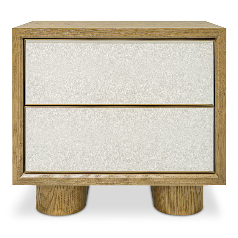Table de chevet 24 W Messer, Brun / Blanc