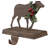 6.50"H Wooden/Metal Reindeer Stocking Holder