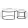 Watson (Set of )Two 35" Glass And Steel Round Nested Coffee Tables