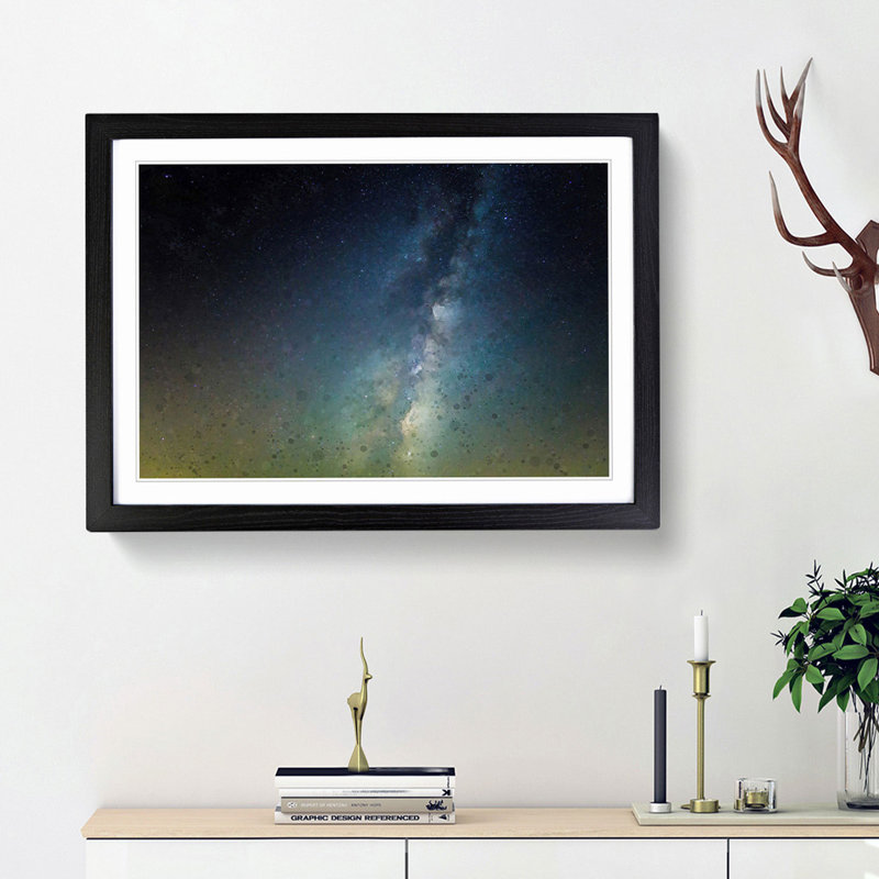Starry Dream in Abstract - Framed Print, Black Framed, 36cm H x 48cm W x 2cm D