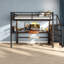 Lit mezzanine avec rangement, grand lit double en panneau de fibres à densité moyenne