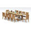 12 Seats 13 Pcs Grade-A Teak Wood Dining Set: 118" Double Extension Mas Rectangle Trestle Leg Table And 12 Giva Armless Chairs #11GV2500-1549196003