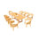 Lenong Outdoor 7 - Piece Teak Dining Set