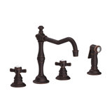 Fairfield Double Handle Kitchen Faucet with Side Spray