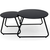 Ensemble de 2 tables basses d'extérieur pour patio