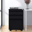 Classeur verrouillable en métal pour bureau, 3 tiroirs, noir, entièrement assemblé, intérieur spacieux, classeur mobile à mobilité douce, métal, matériel de bureau sécuritaire, mouvement-1441316653