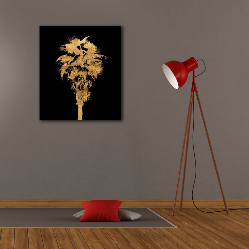 Toile épique «Golden Palm Tree 1» par Alonzo Saunders, 26 po x 30 po, H 30 po x l 26 po