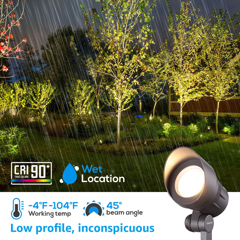 Caleo LED Pathway Light 3 Color Temperature Selectable Metal Landscape Light for Patio Garden Yard, 3CCT