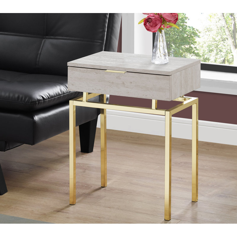 Versatile Accent Table with Storage Drawer, Suitable as Side, End, or Nightstand for Living Room and Bedroom, Featuring Contemporary Design