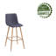 Upholstered Counter Stool with Metal Frame-1962272762