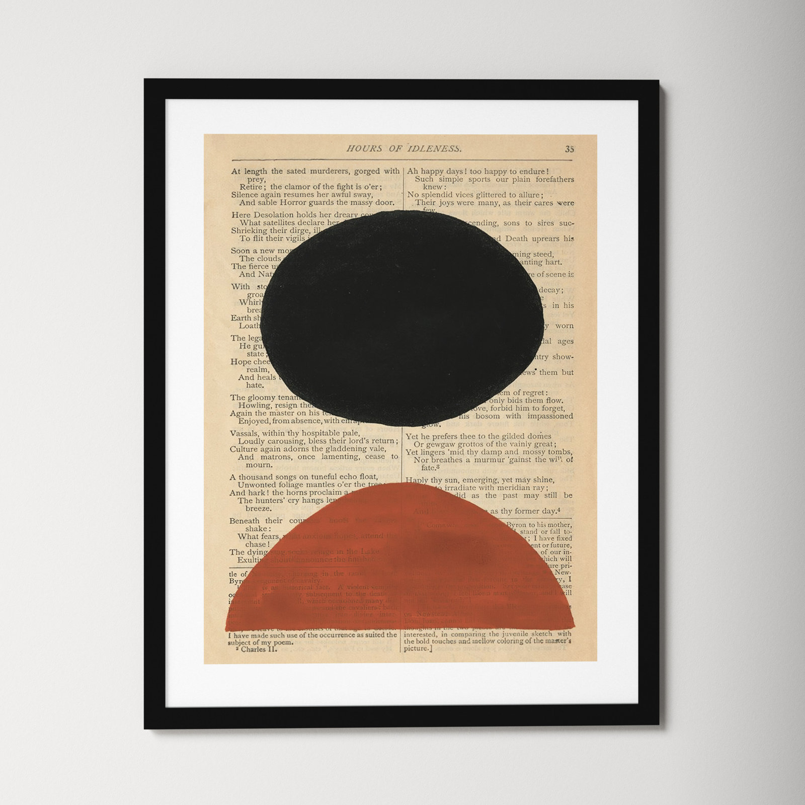 Modern Prose III by W. Stramel, Black Framed Paper, 29.38" H x 23.38" W x 0.88" D