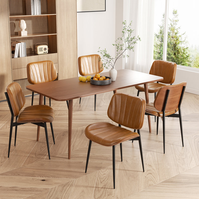 Stylish Faux Leather Dining Chairs: Elegant Side Chairs For Dining Rooms, Kitchens, And Living Spaces, 4, Black