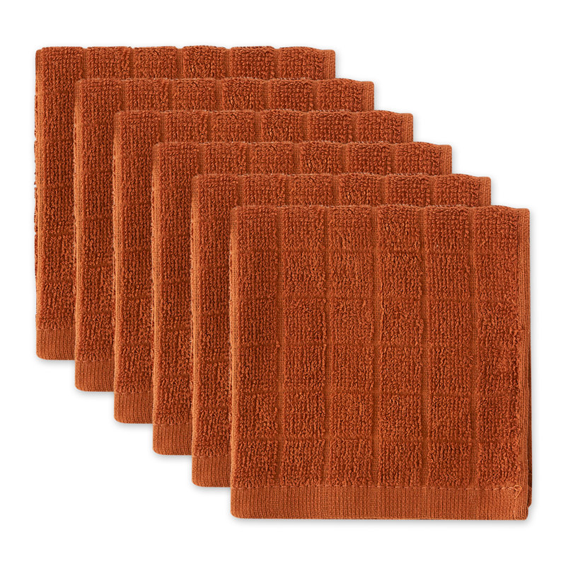 Waffle Dish Cloth Kitchen Towel, Cinnamon