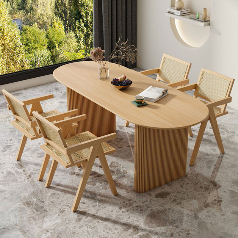 Table de salle à manger Burlywood, H 29,53 po x L 78,74 po x l 35,43 po