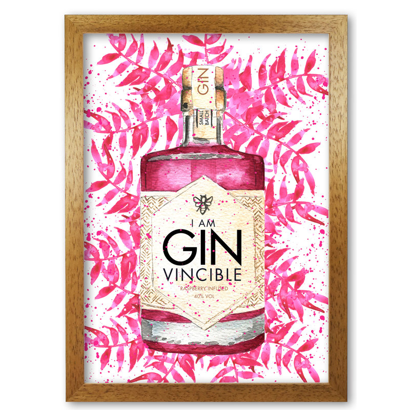 Ginvincible - Print, Honey Oak, 29.7 cm H x 21 cm W x 5 cm D