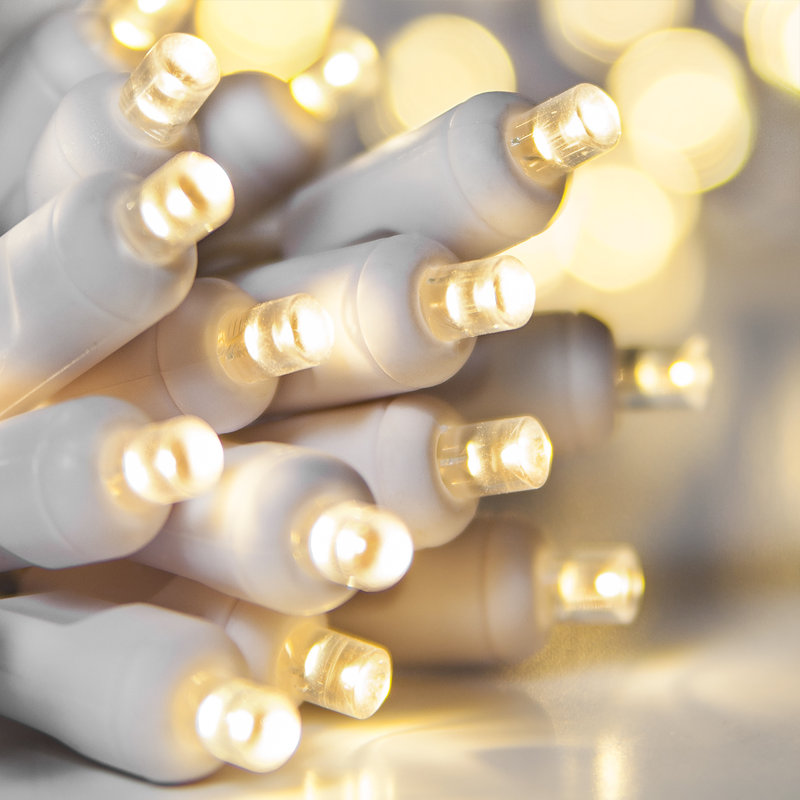 Lampe de chaîne pour pile del 20 lumières light christmas, Blanc chaud, Blanc