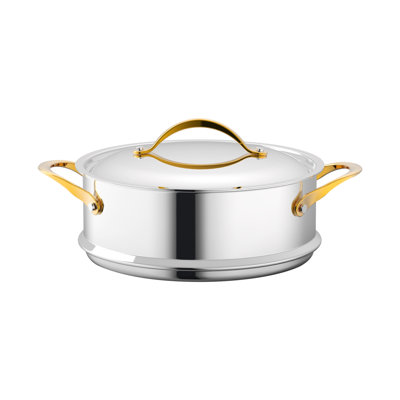 NutriChef 8 pte Faitout en acier inoxydable avec couvercle