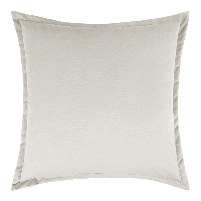 Belvedere Flange Reversible Throw Pillow, Marshmallow, Square 20"