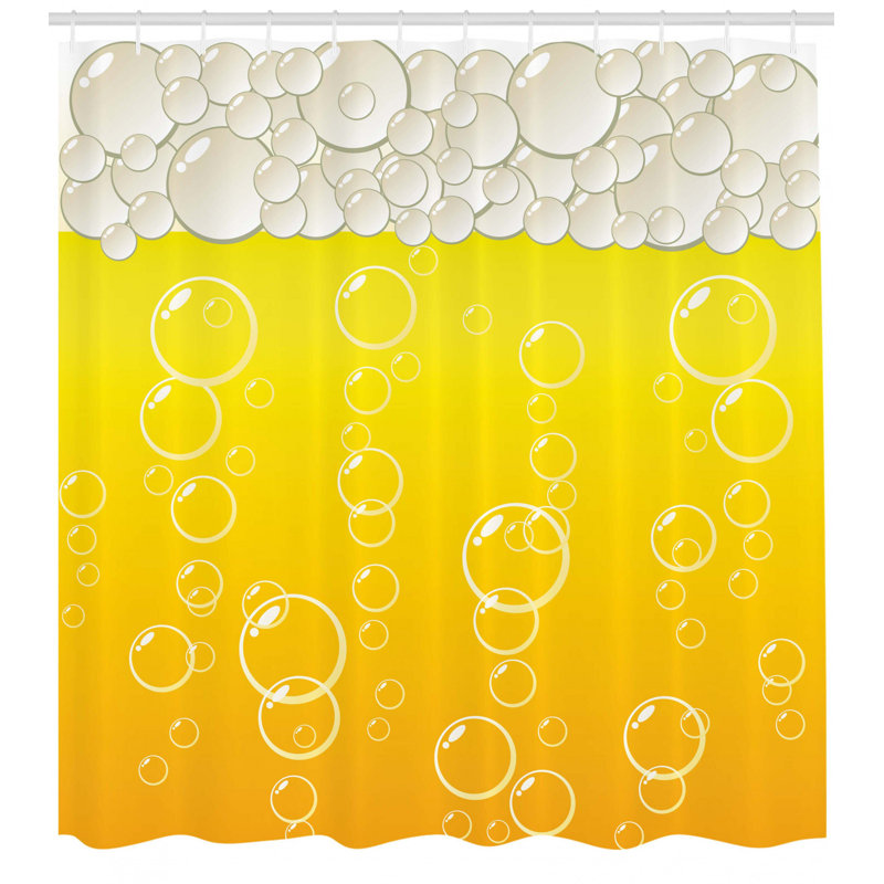 Abstract Shower Curtain with Hooks Included, 70" H x 69" W