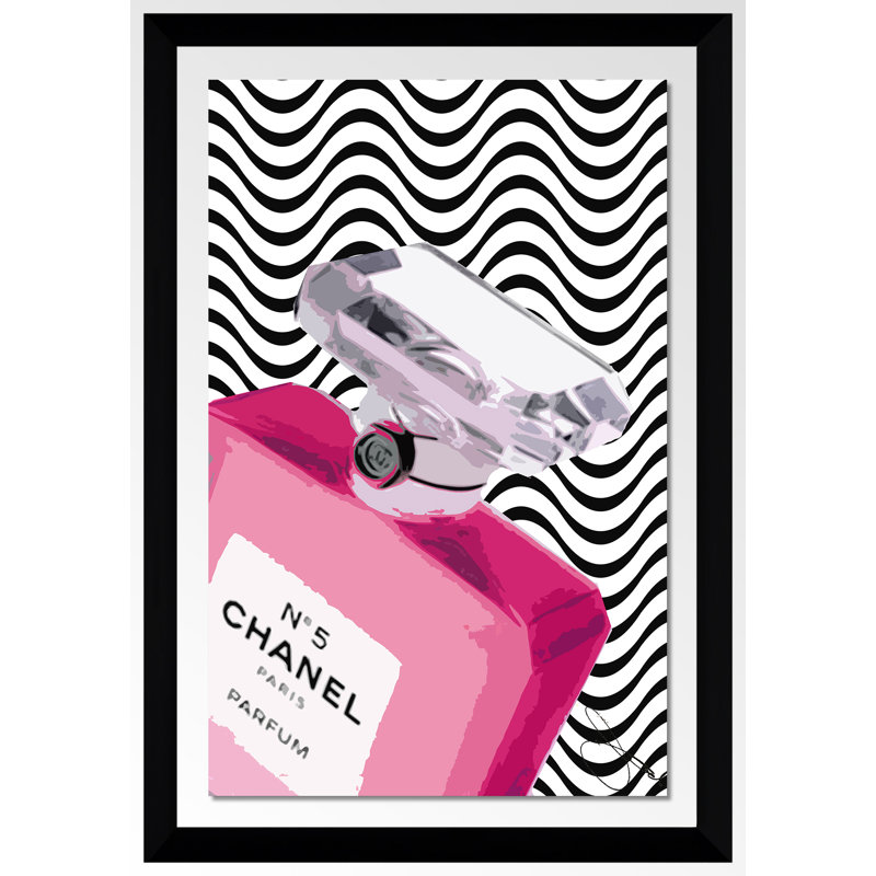 « c# 5 en rose », impression sur toile, H 49,5 po x l 33,5 po x P 1 po, Cadre noir
