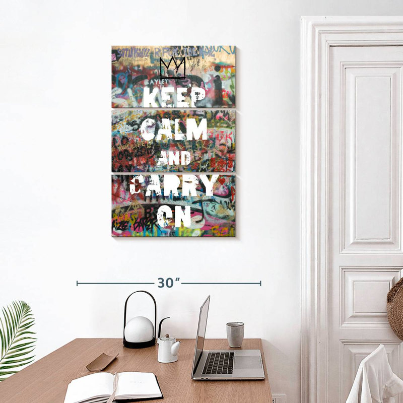 Tergel Keep Calm And Carry On, H 32 po x l 20 po