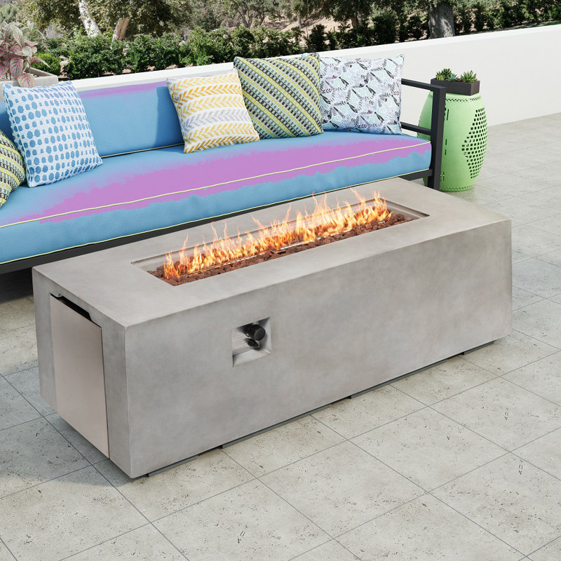70.08'' x 24.02'' Rectangle Concrete Fire Pit Tool