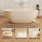 Fslefay 59'' Freestanding Bathtub Solid Surface Deep Soaking Tubs-124635948