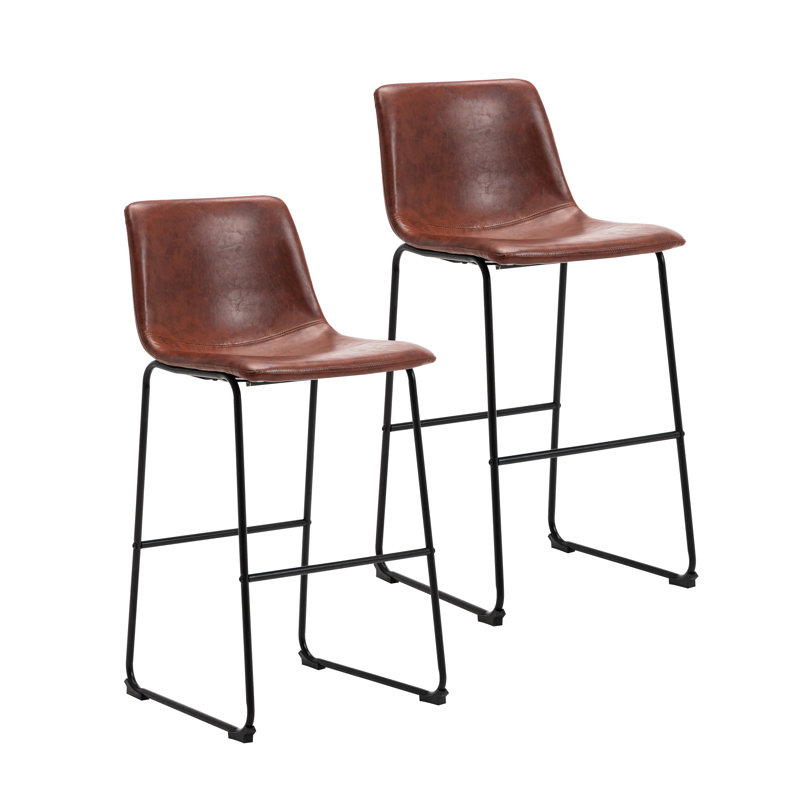 Tabouret Kaylee, Brun, Tabouret de bar (siège d'une hauteur de 28,7 po)