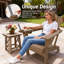 Fauteuil Adirondack d'extérieur inclinable et pliable avec support pour téléphone portable-1096097369-1101876346