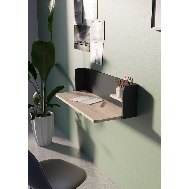 Capuano Floating Desk, Beige, Graphite