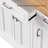54-Inch Rubberwood Folding Side, Embossed Texture Kitchen Cart With Wheels, 4 Doors, 3 Drawers With Storage-1580527469