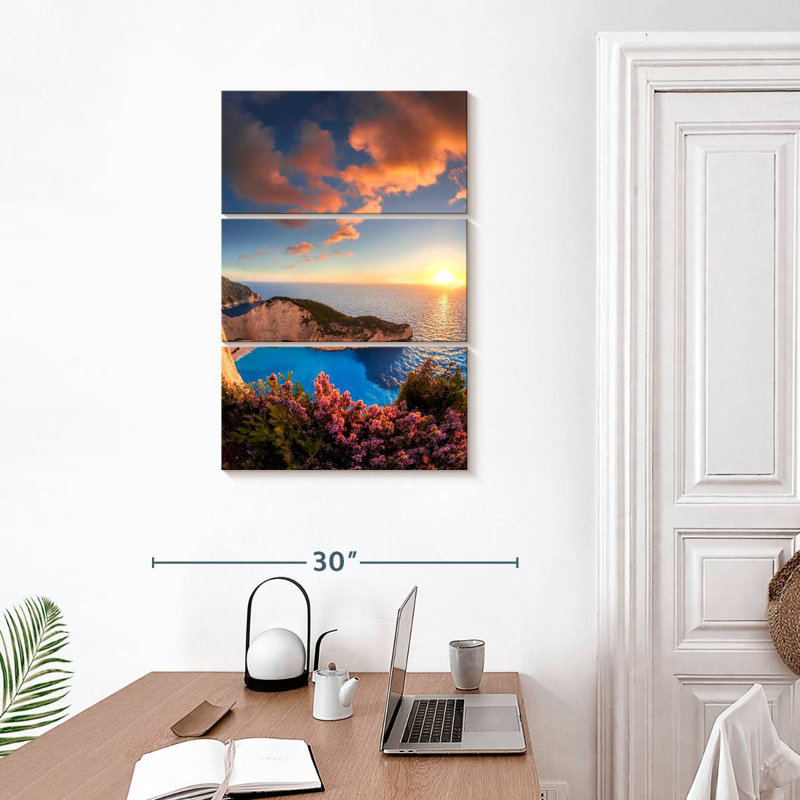 Fleurs de l'île de Zante, H 32 po x l 20 po